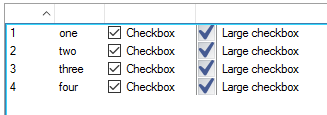 Large checkbox cell